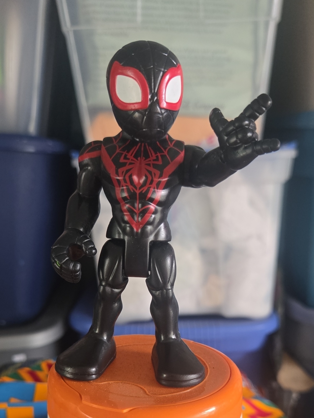 Black & Red Spider Hero Action Figure - Kids Toys